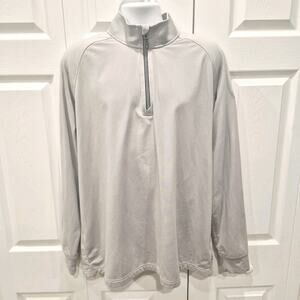 Cutter & Buck 1/4 Zip Pullover Men's XL Gray Stretch Golf Calgary Flames Sweater